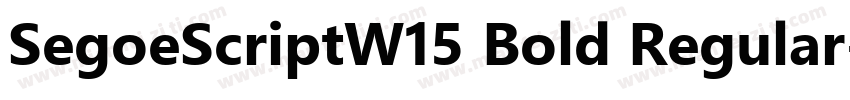 SegoeScriptW15 Bold Regular字体转换